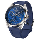 Ανδρικό ρολόι Roamer Pro Chrono Greek Limited Edition 993819-41-45-21 Box Set χρονογράφος με μπλε καντράν διαμέτρου 44mm και μπλε καουτσούκ λουράκι.