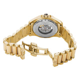 Αυτόματο ρολόι Roamer Rockshell Mark III Skeleton 220984-48-55-20 με χρυσό ατσάλινο μπρασελέ και διάφανο ασημί skeleton καντράν διαμέτρου 44mm.