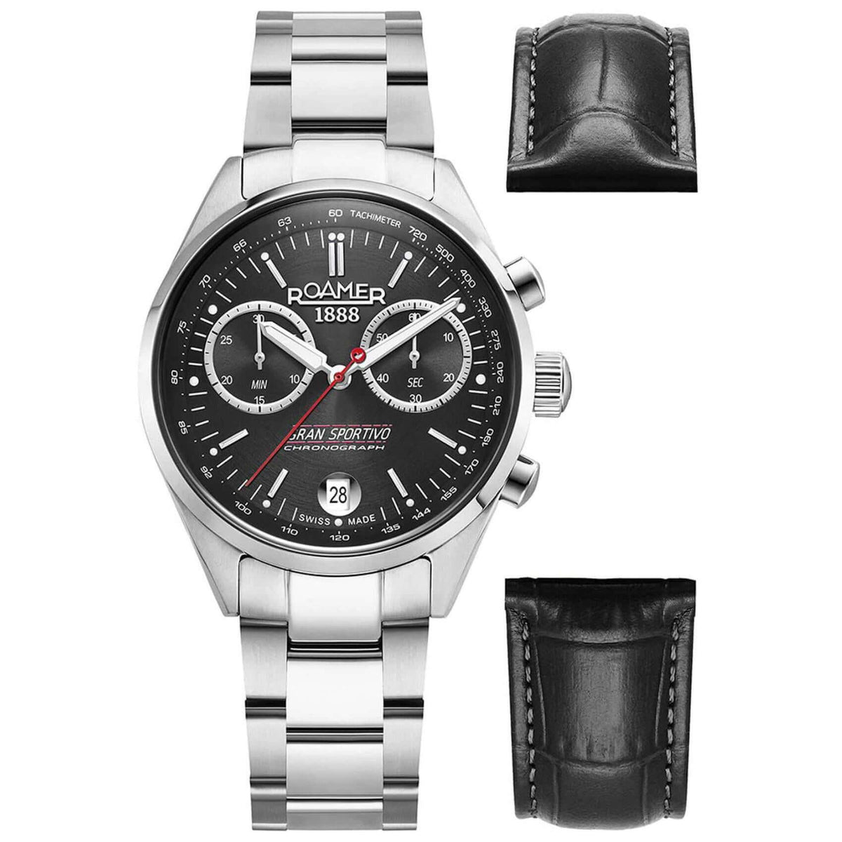 Ανδρικό ρολόι Roamer Sportivo Box Set 978818-41-85-20 με δεύτερο λουράκι.