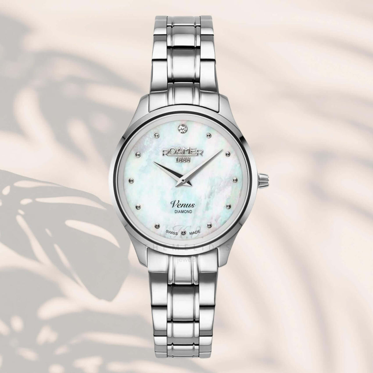 Roamer Venus Diamonds 601857-41-89-20 Με Ασημί Μπρασελέ & Διαμάντια