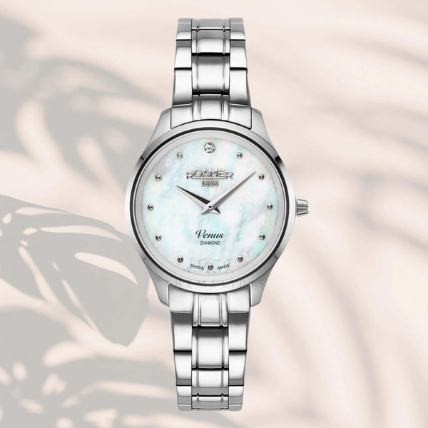 Roamer Venus Diamonds 601857-41-89-20 Με Ασημί Μπρασελέ & Διαμάντια