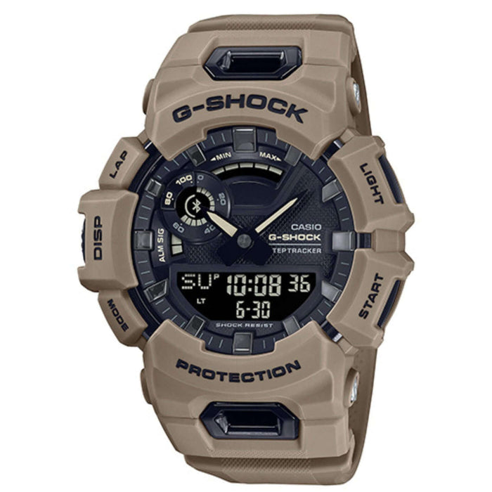 Καταδυτικό αναλογικό/ψηφιακό ρολόι Casio G-Shock GBA-900UU-5AER με bluetooth και χακί λουράκι από καουτσούκ με μαύρο καντράν 48,9mm. 