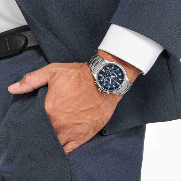 Ρολόι Citizen AN8201-57L Χρονογράφος Με Ασημί Μπρασελέ