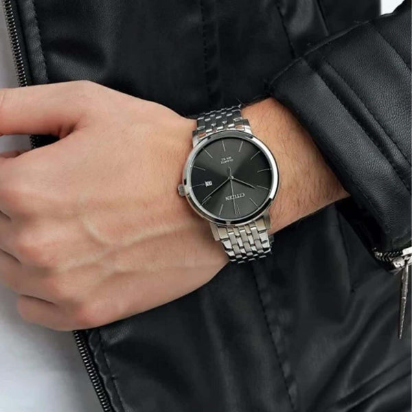 Ρολόι Citizen BI5070-57H Με Ασημί Μπρασελέ & Γκρι Καντράν