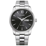 Ρολόι Citizen Eco-Drive BM8550-81EE με ασημί ατσάλινο μπρασελέ και μαύρο καντράν διαμέτρου 41,5mm.