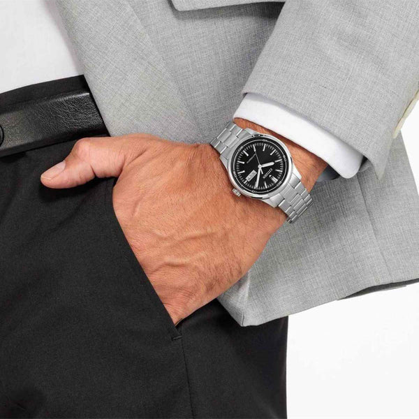 Αυτόματο Ρολόι Citizen NH8400-87EE Με Ασημί Μπρασελέ & Μαύρο Καντράν
