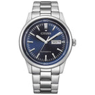 Αυτόματο Ρολόι Citizen NH8400-87LE Με Ασημί Μπρασελέ & Μπλε Καντράν