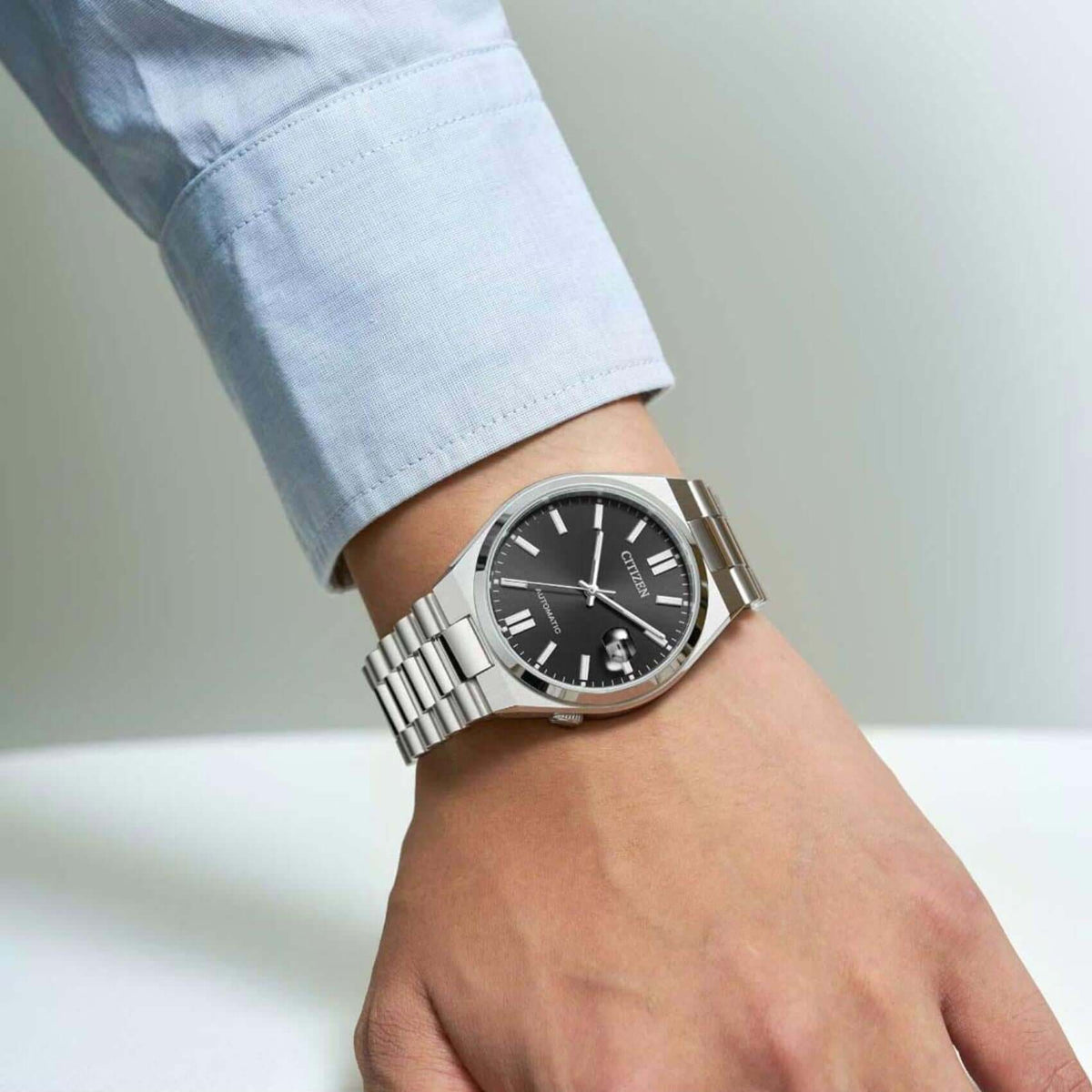 Αυτόματο Ρολόι Citizen NJ0150-81E Tsuyosa Με Ασημί Μπρασελέ & Μαύρο Καντράν