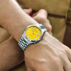 Αυτόματο Ρολόι Citizen NJ0150-81Z Tsuyosa Με Ασημί Μπρασελέ & Πορτοκαλί Καντράν