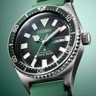 Καταδυτικό Ρολόι Citizen Promaster Divers NY0121-09XE Με Πράσινο Καουτσούκ Λουράκι