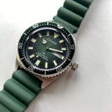 Καταδυτικό ρολόι Citizen Promaster Divers NY0121-09XE με πράσινο καουτσούκ λουράκι και πράσινο καντράν διαμέτρου 41mm.