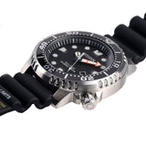 Καταδυτικό ρολόι Citizen Promaster Eco-Drive Divers BN0150-10E με μαύρο καουτσούκ λουράκι και μαύρο καντράν διαμέτρου 44mm.