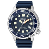 Καταδυτικό ρολόι Citizen Promaster Eco-Drive Divers BN0151-17L με μπλε καουτσούκ λουράκι και μπλε καντράν διαμέτρου 44mm.