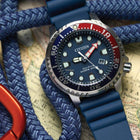 Καταδυτικό Ρολόι Citizen Promaster Eco-Drive Divers BN0168-06L Με Μπλε Καουτσούκ