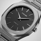 Ρολόι D1 Milano Ultra Thin D1-UTBJ40 Με Ασημί Μπρασελέ & Μαύρο Καντράν