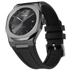Ρολόι D1 Milano Retro Blue D1-ATRJ11 Αυτόματο Με Μαύρο Καουτσούκ Λουρί