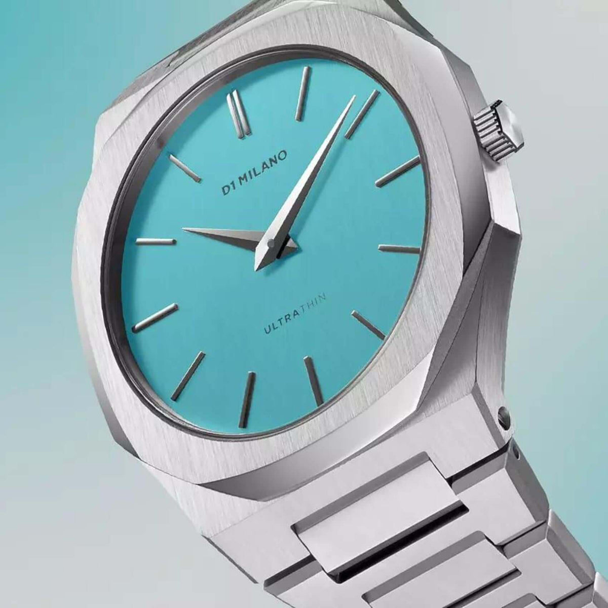 Ρολόι D1 Milano Ultra Thin D1-UTBU08 Ocean Με Ασημί Μπρασελέ