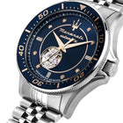 Ανδικό Ρολόι Maserati Sfida R8823140013 Αυτόματο με Ασημί Μπρασελέ και Μπλε Καντράν