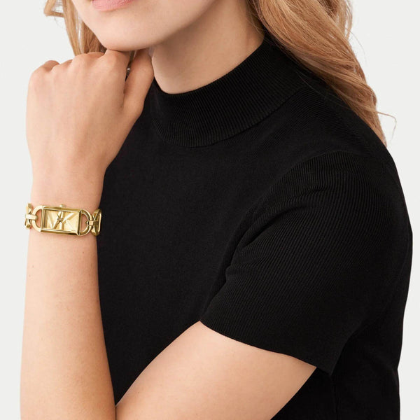 Τετράγωνο Ρολόι Michael Kors Empire MK7406 Με Χρυσό Μπρασελέ