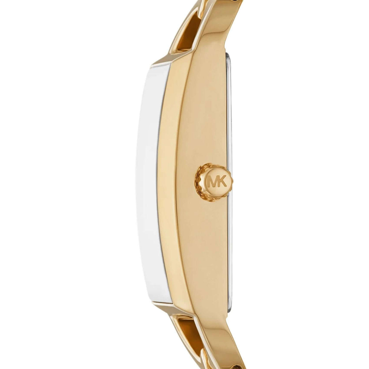 Γυναικείο ρολόι Michael Kors Empire MK7406 τετράγωνο με χρυσό ατσάλινο μπρασελέ και χρυσό καντράν 30mm.