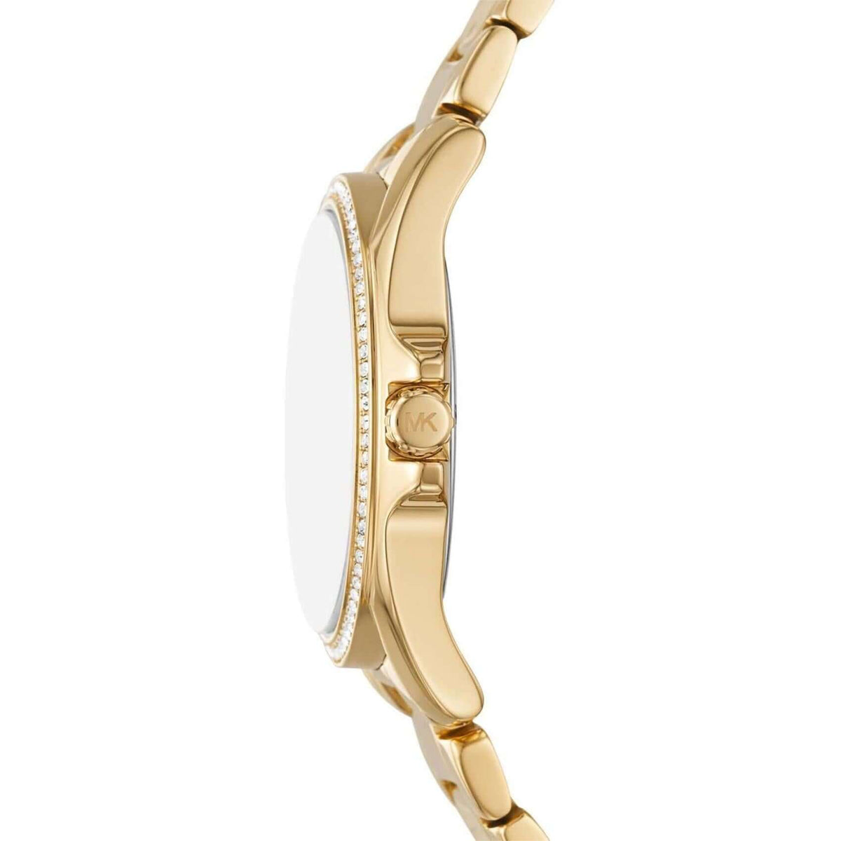 Γυναικείο ρολόι Michael Kors Kacie MK4852 με χρυσό ατσάλινο μπρασελέ και μαύρο καντράν 39mm με ζιργκόν.