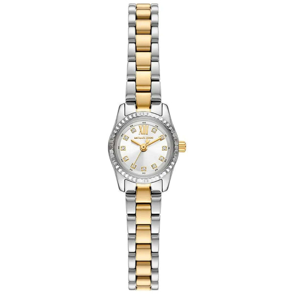 Γυναικείο ρολόι Michael Kors Lexington MK4903 με δίχρωμο ασημί-χρυσό ατσάλινο μπρασελέ και ασημί καντράν 30mm με ζιργκόν.