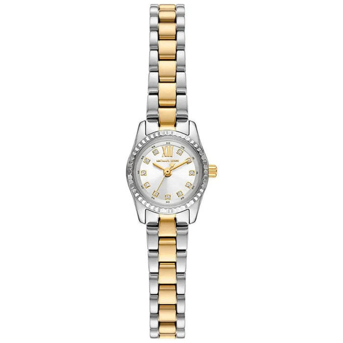 Γυναικείο ρολόι Michael Kors Lexington MK4903 με δίχρωμο ασημί-χρυσό ατσάλινο μπρασελέ και ασημί καντράν 30mm με ζιργκόν.