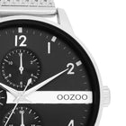 Ρολόι Oozoo C11301 Με Ασημί Μπρασελέ & Μαύρο Καντράν