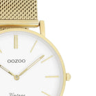 Ρολόι Oozoo Vintage C9910 Με Χρυσό Μπρασελέ & Άσπρο Καντράν