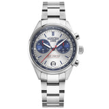 Ανδρικό ρολόι Roamer Gran Sportivo Box Set 978818-41-45-21 χρονογράφος με ασημί ατσάλινο μπρασελέ & ασημί καντράν 41.5mm. 