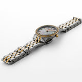 Γυναικείο ρολόι Roamer Scala 976830-47-20-50 με δίχρωμο μπρασελέ και άσπρο φίλντισι καντράν 28mm.