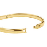 Πλάγια όψη του Rosefield Bangle S STWGSG-ST04 με χρυσή ατσάλινη κάσα και μπρασελέ.
