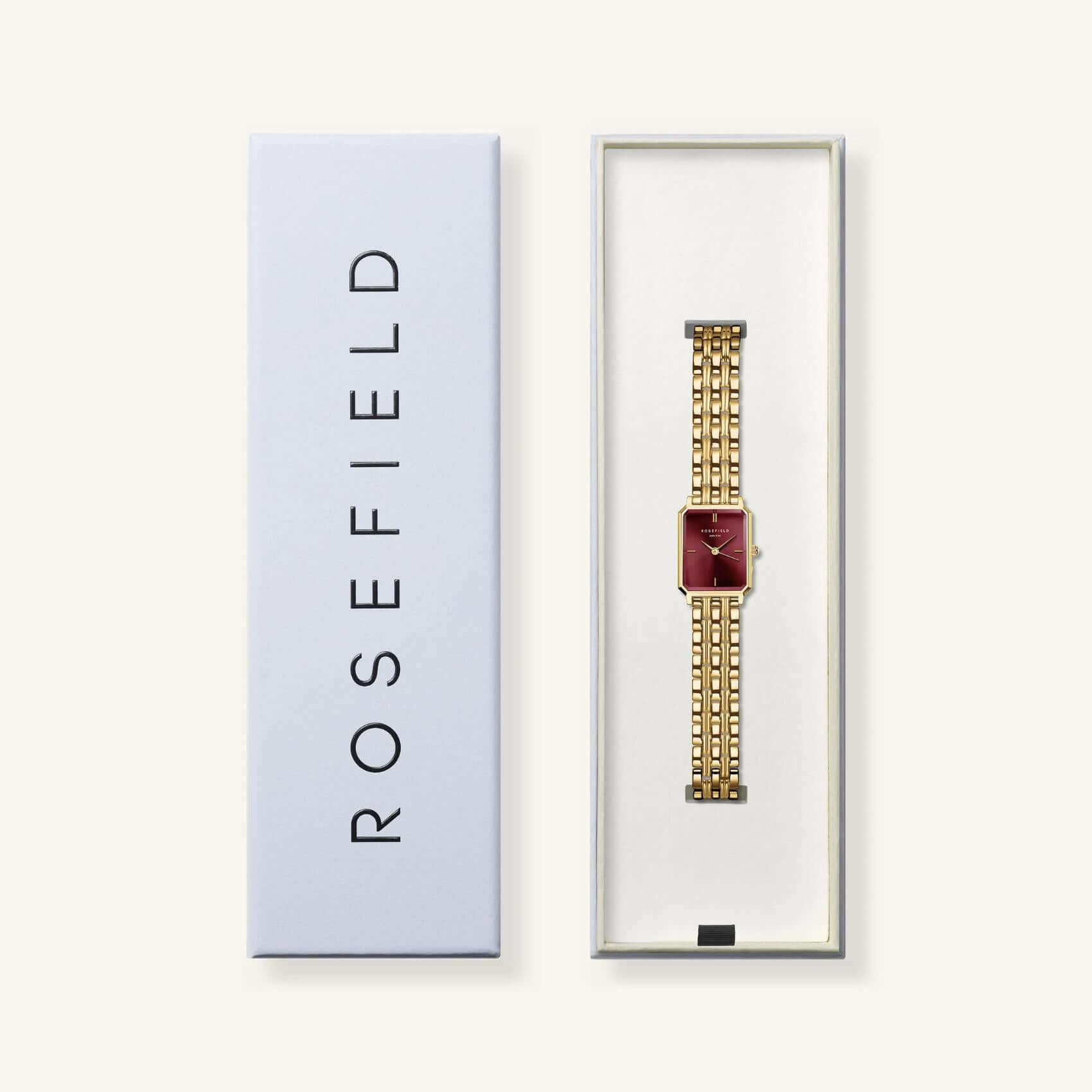 Συσκευασία ρολογιού Rosefield Octagon XS Burgundy OBGSG-O83.