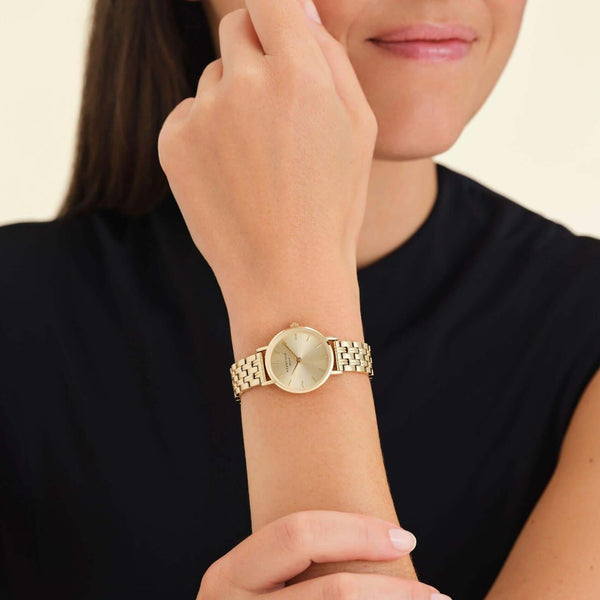 Ρολόι Rosefield Small Edit Champagne SCGSG-S05 Με Χρυσό Μπρασελέ