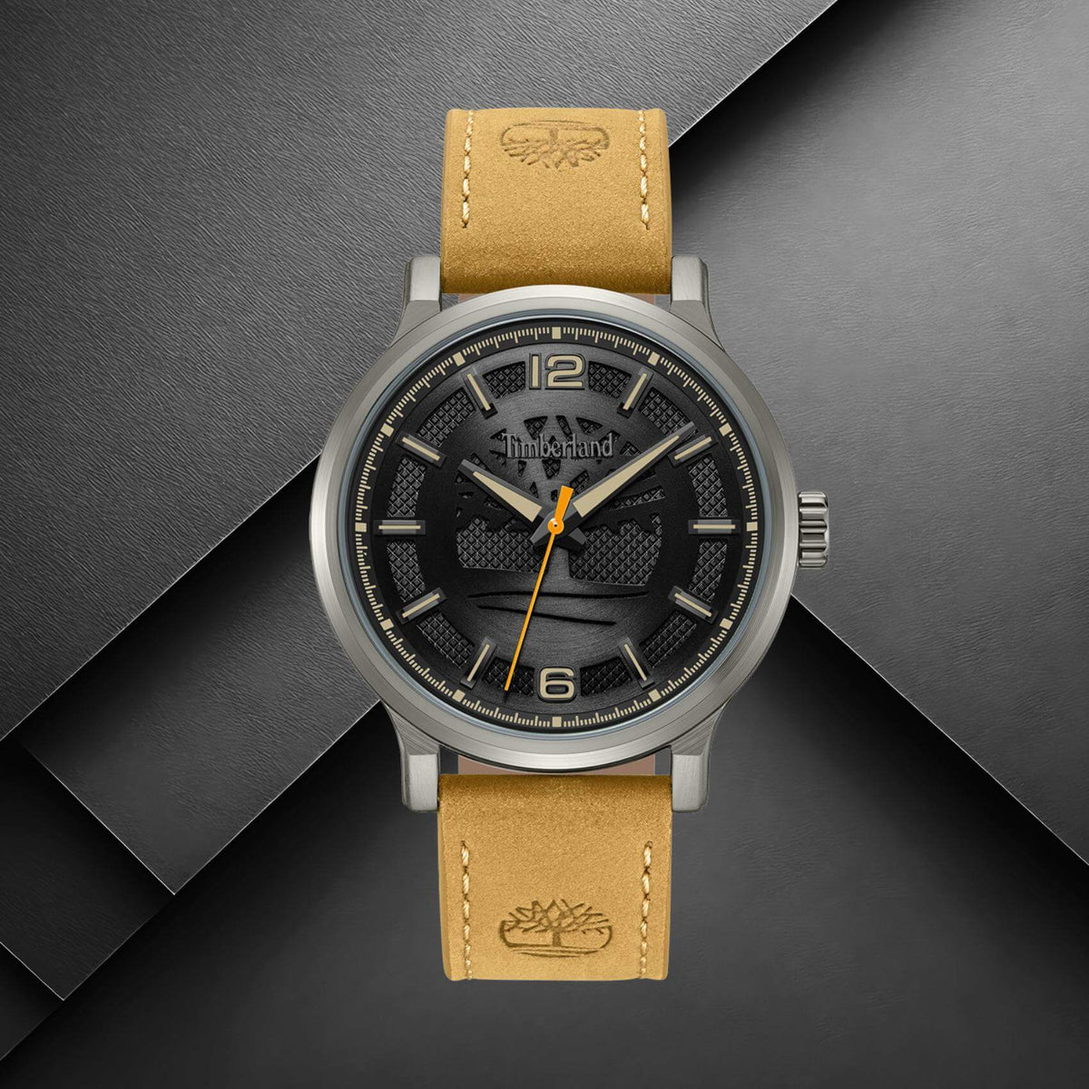 Timberland Driscoll TDWGA0094702 με ταμπά δερμάτινο λουράκι και μαύρο καντράν.