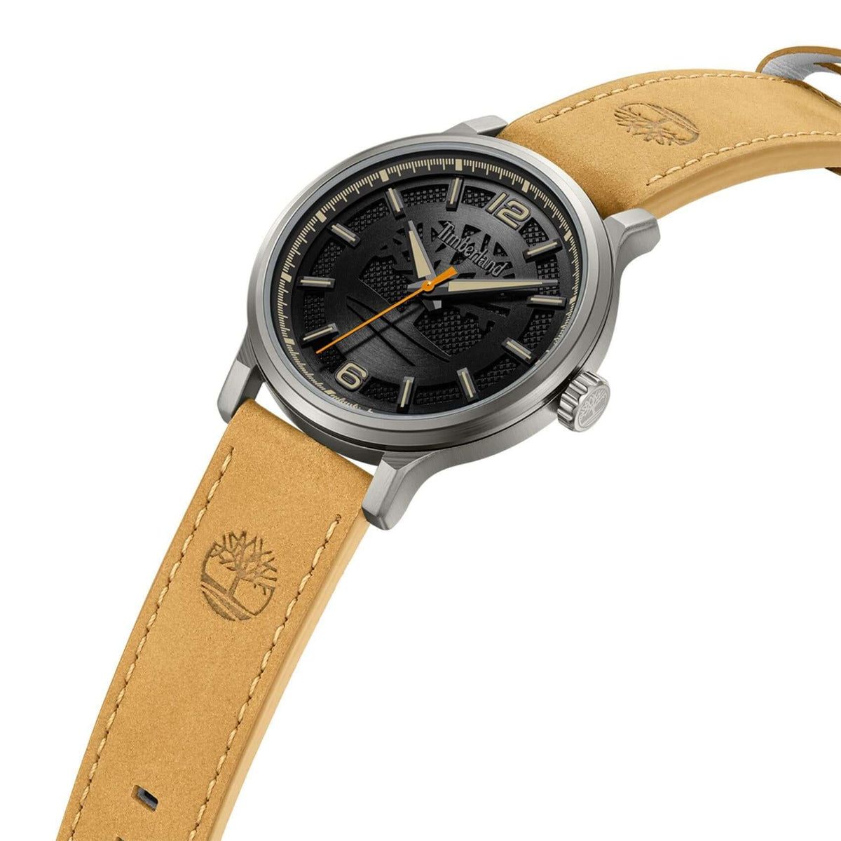 Κοντινό στο μαύρο καντράν του Timberland Driscoll TDWGA0094702.
