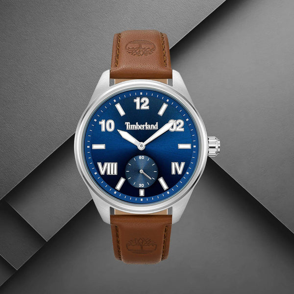 Ρολόι Timberland Fern Row TDWGA0083501 με Καφέ Δερμάτινο Λουράκι