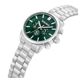Κοντινό στο καντράν του Timberland Henniker II TDWGK0095302 με πράσινο dial και χρονογράφο.
