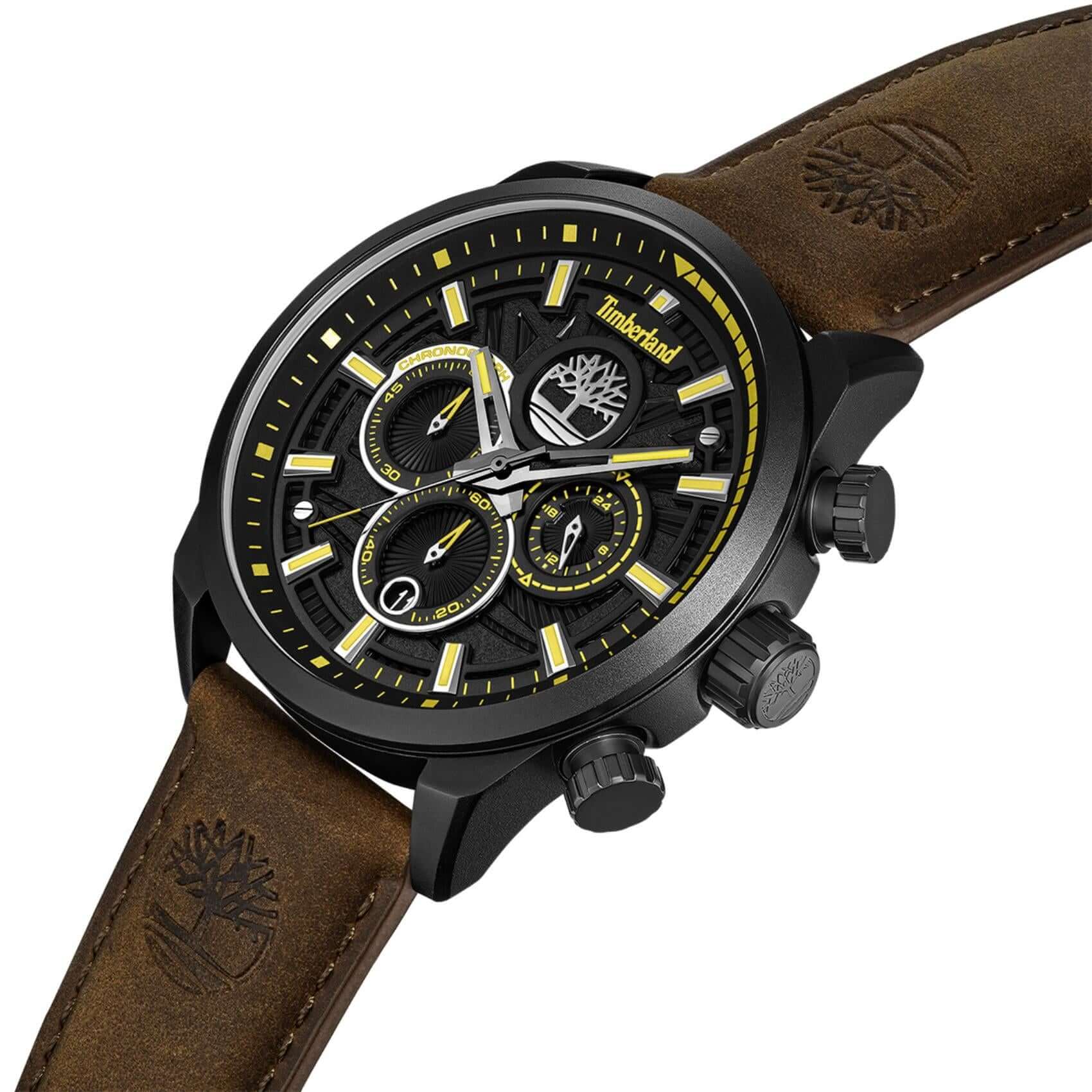 Σκούρο καφέ δερμάτινο λουράκι του Timberland Henniker III TDWGQ00949X0 Box Set.