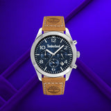 Timberland Killington Peak TDWGC0068801 σε studio background με ταμπά δερμάτινο λουράκι και μπλε καντράν.