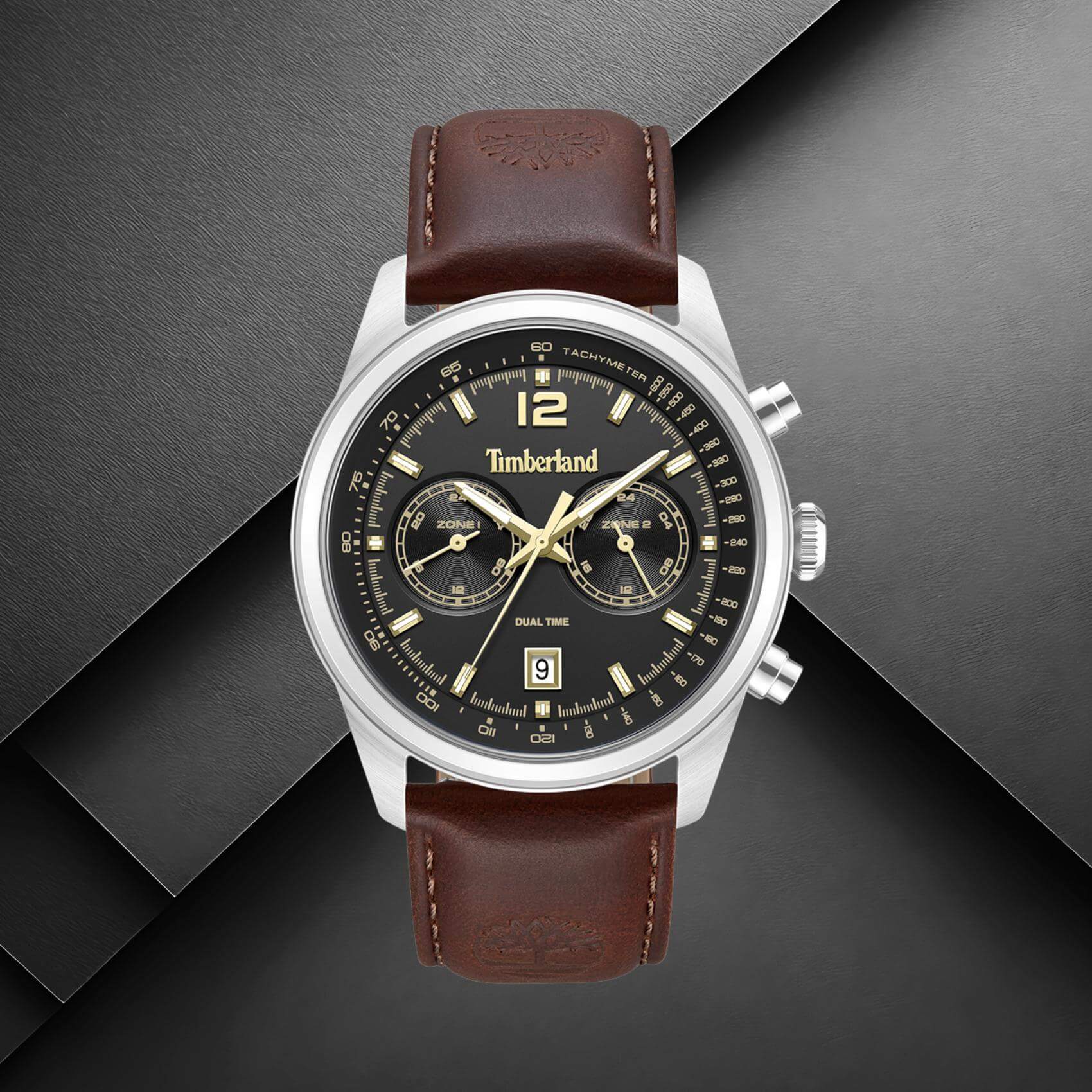 Timberland Northbridge TDWGF0094402 με καφέ δερμάτινο λουράκι και μαύρο καντράν.
