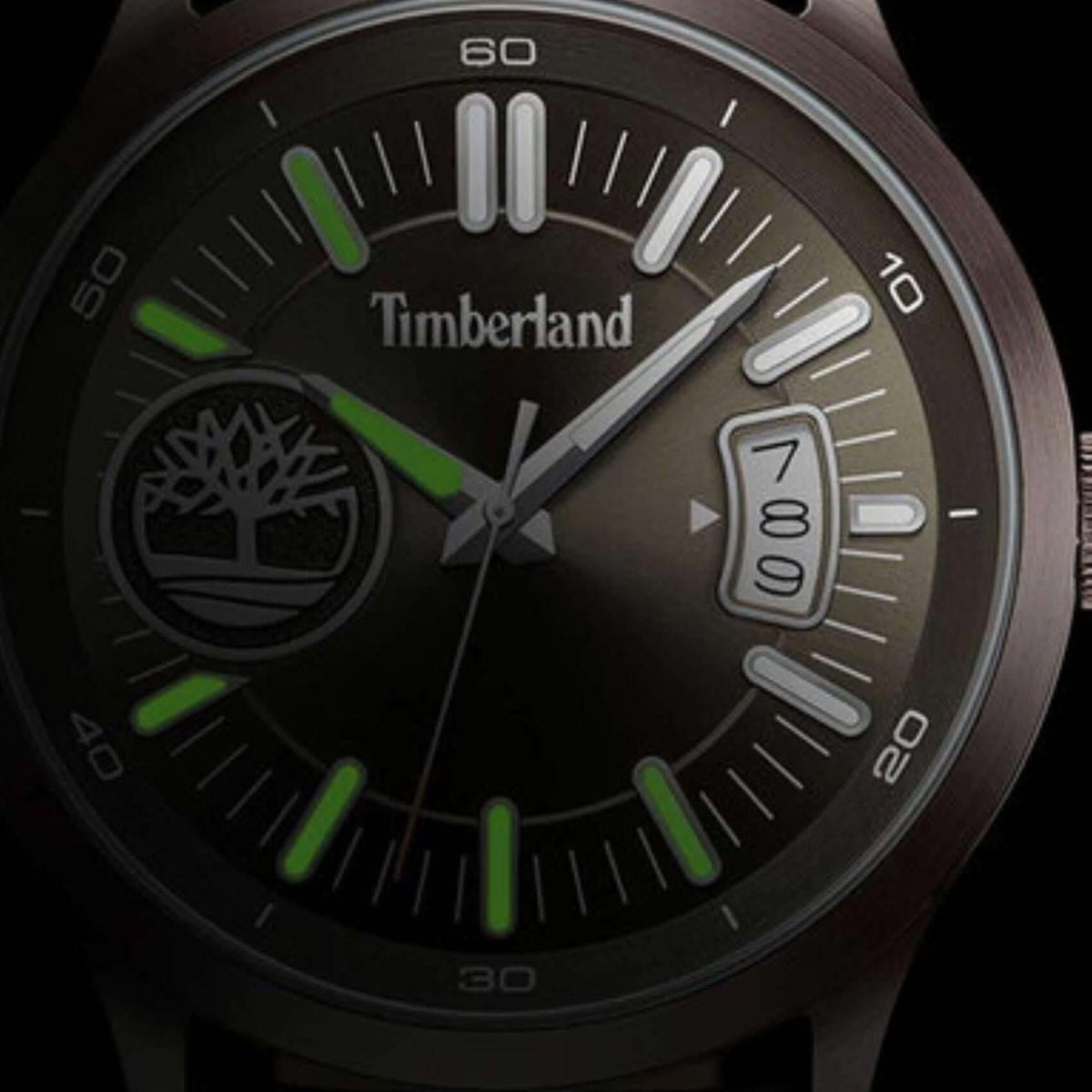 Ανδρικό ρολόι Timberland Trumbull TDWGB0041004 με καφέ δερμάτινο λουράκι και καφέ καντράν διαμέτρου 45mm.