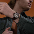 Ρολόι Timberland Trumbull TDWGB0041004 Με Καφέ Δερμάτινο Λουράκι