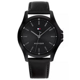 Αντρικό Ρολόι Tommy Hilfiger Bruce 1792190 Με Μαύρο Δερμάτινο Λουράκι