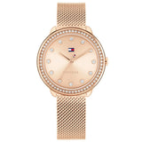 Γυναικείο ρολόι Tommy Hilfiger Demi 1782700 με ροζ χρυσό ατσάλινο μπρασελέ και ροζ χρυσό καντράν 32mm με ζιργκόν.