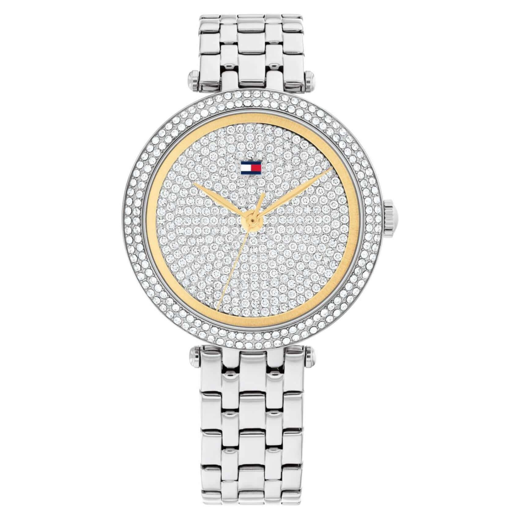Ρολόι Tommy Hilfiger Natalie 1782722 με ασημί ατσάλινο μπρασελέ και ασημί καντράν 34mm με ζιργκόν.