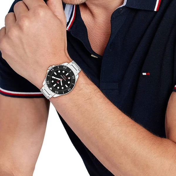 Ανδρικό Ρολόι Tommy Hilfiger Oceanic 1792203 Με Ασημί Μπρασελέ