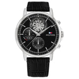 Ρολόι Tommy Hilfiger Stewart 1710605 Με Μαύρο Δερμάτινο Λουράκι