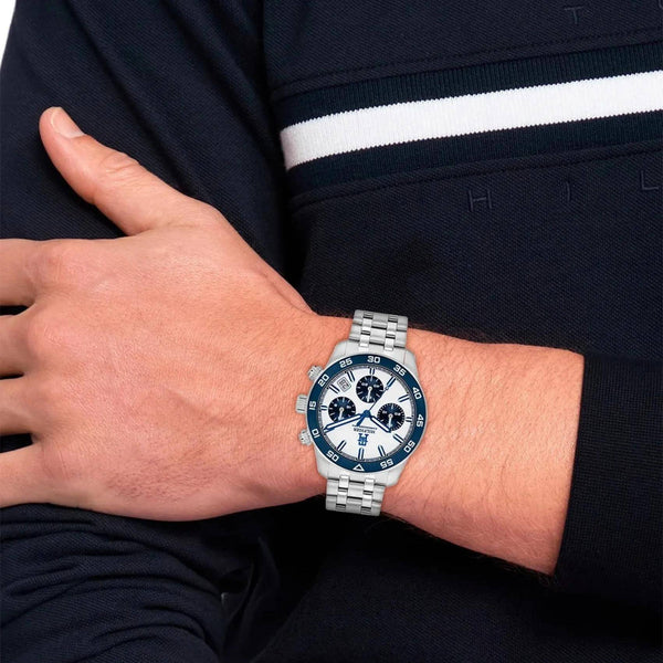 Ρολόι Tommy Hilfiger TH85 1792157 Χρονογράφος Με Ασημί Μπρασελέ
