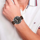 Ρολόι Tommy Hilfiger TH85 1792213 Χρονογράφος Με Καφέ Δερμάτινο Λουράκι